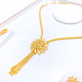 Swirling Leaf 22k Gold Necklace Set