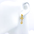 Bright Star Accented 22k Gold CZ Earrings