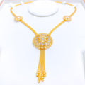 Shimmering Dome Hanging 22k Gold Necklace Set