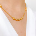 High Finish Simple Cut Gold Necklace