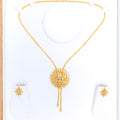 Blooming Flower 22k Gold Necklace Set