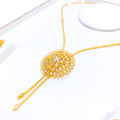 Blooming Flower 22k Gold Necklace Set