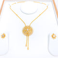 Blooming Flower 22k Gold Necklace Set