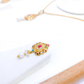 Classic Studded Pendant 22k Gold Set