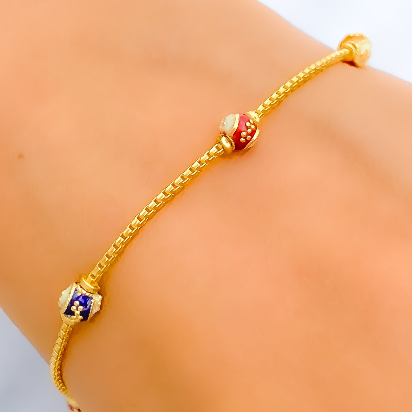 Fashion Jewelry Attractive Daily Wear Square kundan Zircon Mangalsutra With  Hanging Golden Ball Bracelet For Girls CB32 – Buy Indian Fashion Jewellery