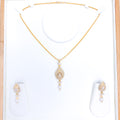 Classy Pearl Pendant 22k Gold Set