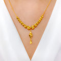 Classy Graduated 22k Gold Bead Necklace