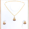 Multi-Stone Pendant 22k Gold Set