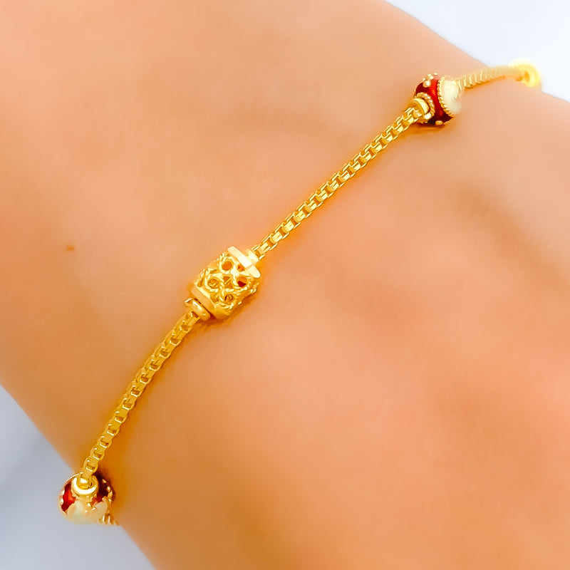 Buy quality 22k Gold Diamond Ladies Bracelet in Ahmedabad