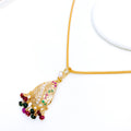 Multi-Stone Pendant 22k Gold Set