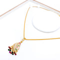 Multi-Stone Pendant 22k Gold Set