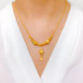 Striking Beaded 22k Gold Necklace