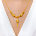 Striking Beaded 22k Gold Necklace