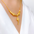 Striking Beaded 22k Gold Necklace