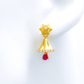 Glistening Star Accented CZ Jhumki