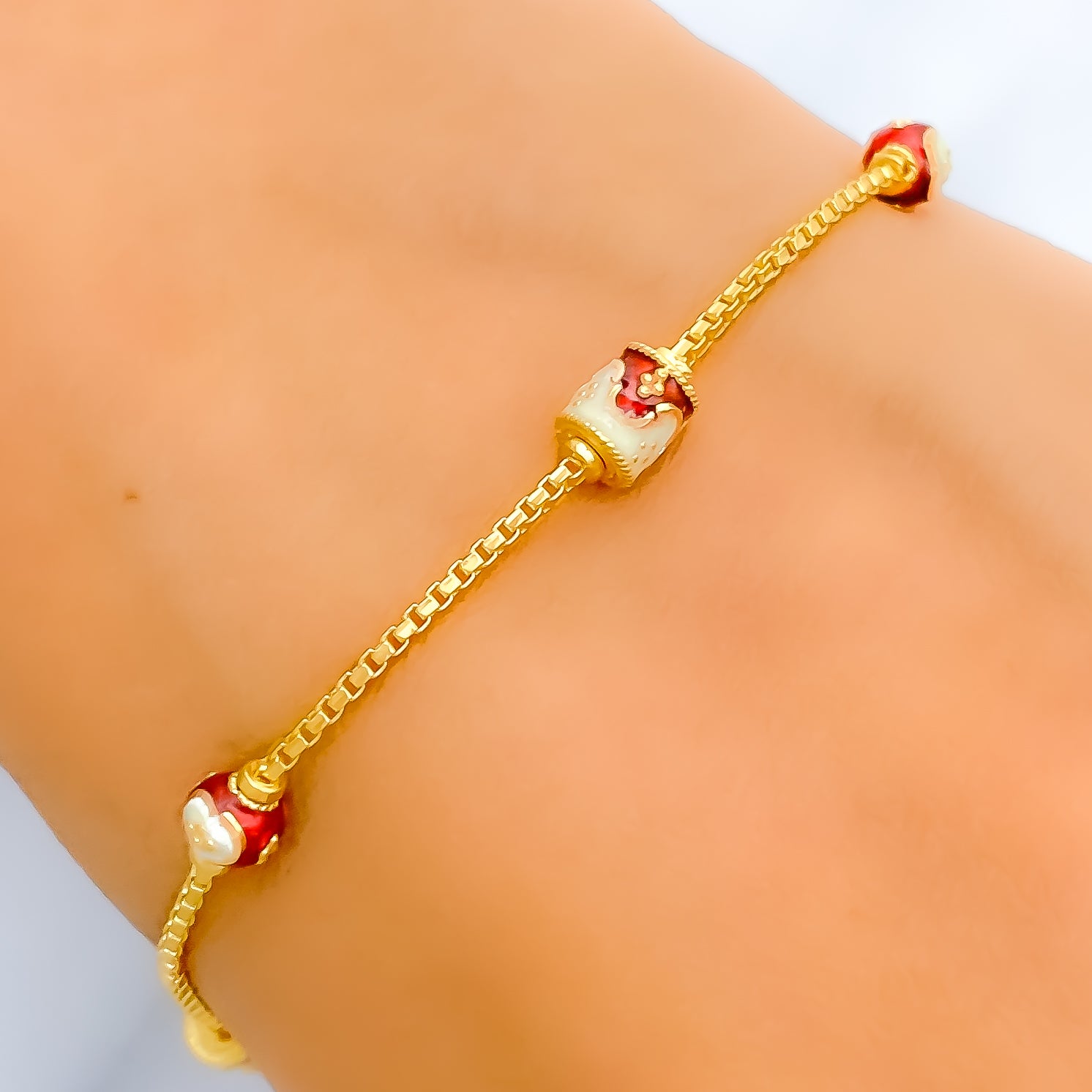 14K Yellow Gold Plumeria Flower Ohana Chain Bracelet – Island by Koa Nani