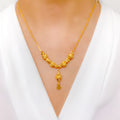 Elegant Alternating 22k Gold Bead Necklace