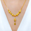 Elegant Alternating 22k Gold Bead Necklace