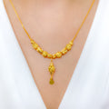 22k Gold Alternating Beaded Necklace