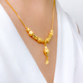 22k Gold Alternating Beaded Necklace