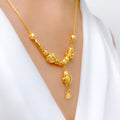Contemporary 22k Gold Beaded Necklace
