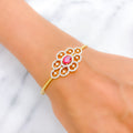 18k-gold-elegant-floral-diamond-bangle-bracelet