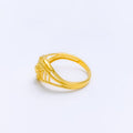 Contemporary Spiral 22k Gold Ring