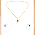 Onyx Star Pendant 22k Gold Set