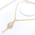 Tear Drop Pearl Pendant 22k Gold Set