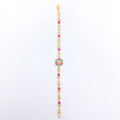 Sophisticated Multi-Color 22k Gold CZ Bracelet