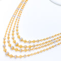 Dressy Two-Tone Necklace 22k Gold Set