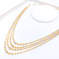 Dressy Two-Tone Necklace 22k Gold Set