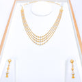 Dressy Two-Tone Necklace 22k Gold Set