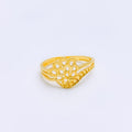 Fashionable Exquisite Flower 22k Gold Ring