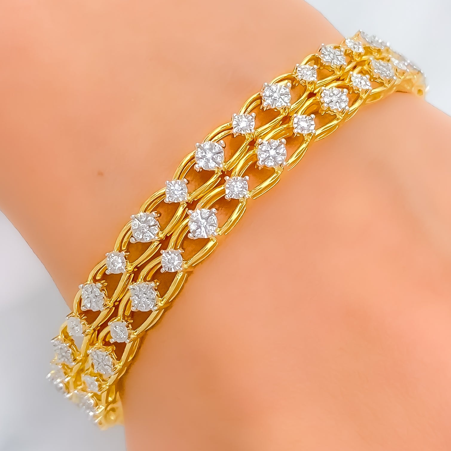 Fancy diamond bangles designs Clearance