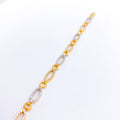 Dainty Oval 22k Gold CZ Bracelet