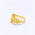 Tasteful Golden 22k Gold Flower Ring