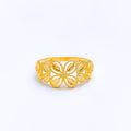 Attractive Chic 22k Gold Flower Ring