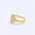 Charming Two-Tone 22k Gold Flower Ring