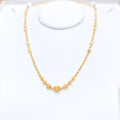 Graduated Gold Orb Necklace Set