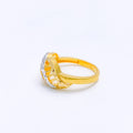 Ritzy Elevated 22k Gold Leaf Ring