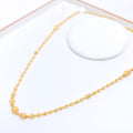 Dotted Matte Bead 22k Gold Necklace Set