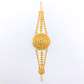 Striking Adorned Dome 22k Gold Bracelet