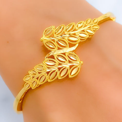 22k-gold-shimmering-leaf-bangle-bracelet