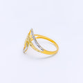 Contemporary Flowing Two-Tone Ring