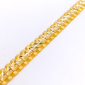 Classic Dual Finish Men's 22k Gold Bracelet