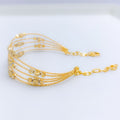 Contemporary Orb Wire 22k Gold Bracelet