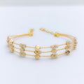 Posh Glittery Wire 22k Gold Bracelet