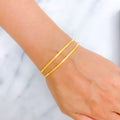 Everyday Slim 22k Gold Bangle Pair