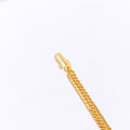 Textured Men's Link 22k Gold Bracelet
